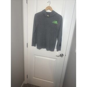 Adidas Shirt Boys XL Gray Green Tee Hoodie Spell Out Thin Lightweight Youth Kids